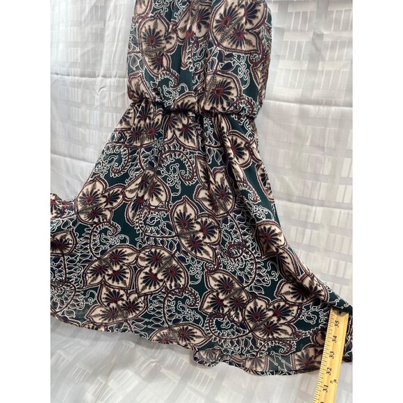 LUSH WOMEN DRESS SLEVEELESS SIZE XS GREEN MULTICOLOR - Picture 10 of 16